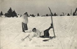 CPA Sports d'hiver Ski Une chute 