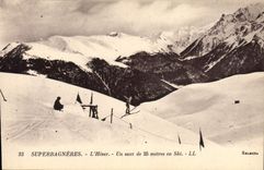 CPA Sports d'hiver Ski Superbagneres L'hiver Un saut de 25 metres en ski