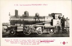 CPA Train Locomotive Machine 130 604
