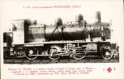CPA Train Locomotive Machine 130 609