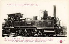 VINTAGE POSTCARD Train Engine Machine tender 22.006