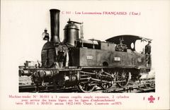 VINTAGE POSTCARD Train Engine Machine tender 30.011