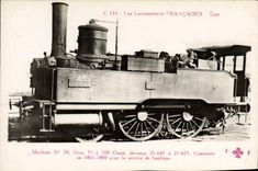 VINTAGE POSTCARD Train Engine Machine 76 Series 51 has 100 West