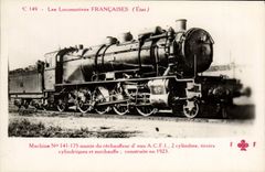 VINTAGE POSTCARD Train Engine Machine 141.175 water ACFI Heater