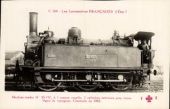 VINTAGE POSTCARD Train Engine Machine tender 30.197