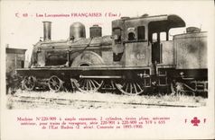 CPA Train Locomotive Machine 220 909