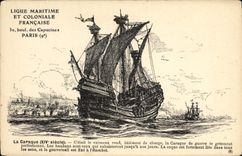 VINTAGE POSTCARD Sailing Boat Caraque