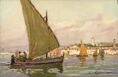 CPA Bateau Voilier Peche 