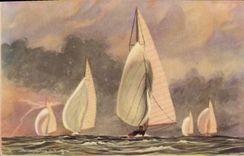 CPA Bateau Voilier Vent arriere 