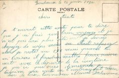 Burdeos Nansouty de los cuarteles de Militaria de la POSTAL de la VENDIMIA acuartela el hogar del soldado UFA la biblioteca