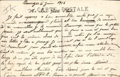 La POSTAL Militaria Caserne Bourges de la VENDIMIA centra a artilleros de máquina un cuarto del cuartel