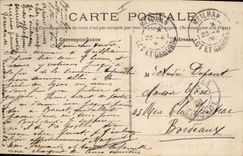 La POSTAL Militaria de la VENDIMIA acuartela la cama en eje de balancín