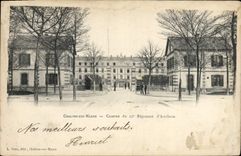 La POSTAL Militaria de la VENDIMIA acuartela Red-redes en los cuarteles de Marne del 25to regimiento de la artillería