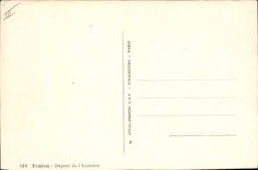 VINTAGE POSTCARD Warship Toulon Departure of the squadron