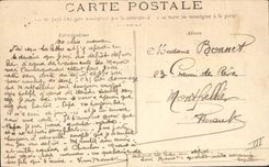 VINTAGE POSTCARD Warship Mallebarde Against destroyer