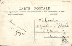 VINTAGE POSTCARD Warship Trawl-net on the Saone Schneider Building sites & Co Launching of a destroyer of first class