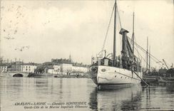 CPA Bateau de guerre Chalon sur Saone Chantiers Schneider & Cie Garde Cote de la Marine Imperiale Ottomane Turquie 