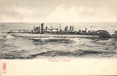 CPA Bateau de guerre Torpilleur en marche 