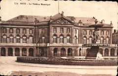 VINTAGE POSTCARD the municipal Theater Metz