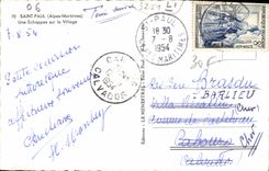 VINTAGE POSTCARD Saint Paul an escape on the village