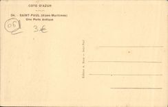 CPA Saint Paul Une porte antique