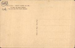 POSTAL San Pablo Baou de Saint Jeannet de la VENDIMIA vista de Piol santo Antonin