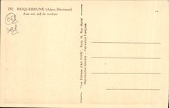 VINTAGE POSTCARD Roquebrune In its nest of Greenery