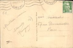 VINTAGE POSTCARD Roquebrune the Village and the Castle