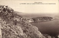 CPA le Vistaero edifie sur l'ancienne frontiere romaine vu de la Grande Corniche 