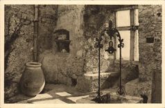 VINTAGE POSTCARD Interior Roquebrune of the tower of the fort