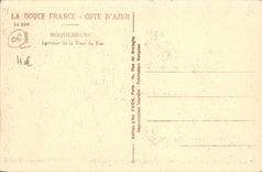 POSTAL Roquebrune interior de la VENDIMIA de la torre de la fortaleza