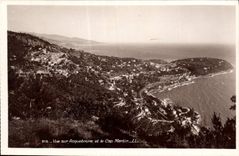 CPA Vue sur Roquebrune et le Cap Martin 