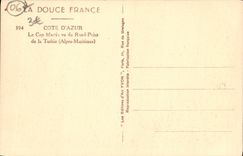 VINTAGE POSTCARD Roquebrune the Cape Martin seen of the round not of Turbie