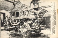 La POSTAL Versalles Musee de la VENDIMIA de los coches transporta la consagración de Charles X