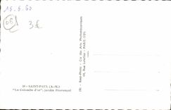 POSTAL MODERNA San Pablo la paloma del jardín del oro de Provence