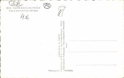 POSTAL San Pablo de la VENDIMIA de Vence visto a través de los aceituna-árboles