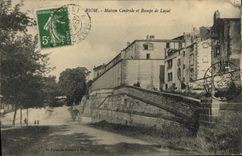 CPA Prison Riom Maison centrale et Rampe de Layat 