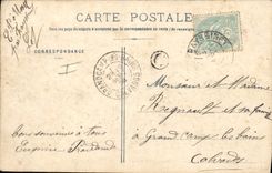 VINTAGE POSTCARD Prison Cahors Gambetta Monument and turn of the College