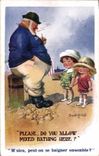 VINTAGE POSTCARD Illustrator Children Donald Mc Gill Bathe