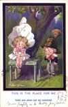 VINTAGE POSTCARD Illustrator Children Fred Sprugin This is the place for me