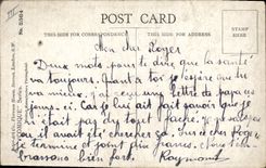 VINTAGE POSTCARD Illustrator Man Strong dog Donald Mc Gill