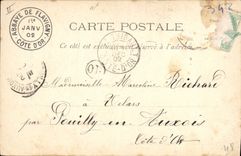 VINTAGE POSTCARD Abbey of Flavigny Cloister external Rooms of forwarding of Anises