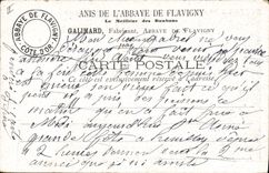 VINTAGE POSTCARD Abbaye of Flavigny Manufactures anise Crypte merovingienne