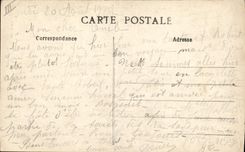 VINTAGE POSTCARD Visite of the owner has his Chien farmer