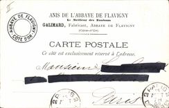 VINTAGE POSTCARD Abbaye of Flavigny Manufactures Anise Remainders of the chorus of the vault benedictine