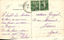 VINTAGE POSTCARD Winter sports Ski the Alps the ski Herringbone climb