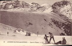CPA Sports d'hiver Ski Luchon Superbagneres Luge