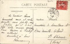 VINTAGE POSTCARD Winter sports Ski the Vosges a departure of skiers in station of Gerardmer