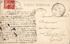 Esquí de los deportes de invierno de la POSTAL de la VENDIMIA el esquí en el salto de Lioran con el trampolín grande