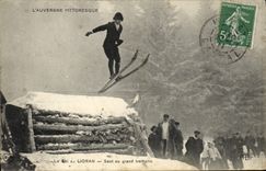 CPA Sports d'hiver Ski Auvergne Le ski au Lioran Saut au grand tremplin 